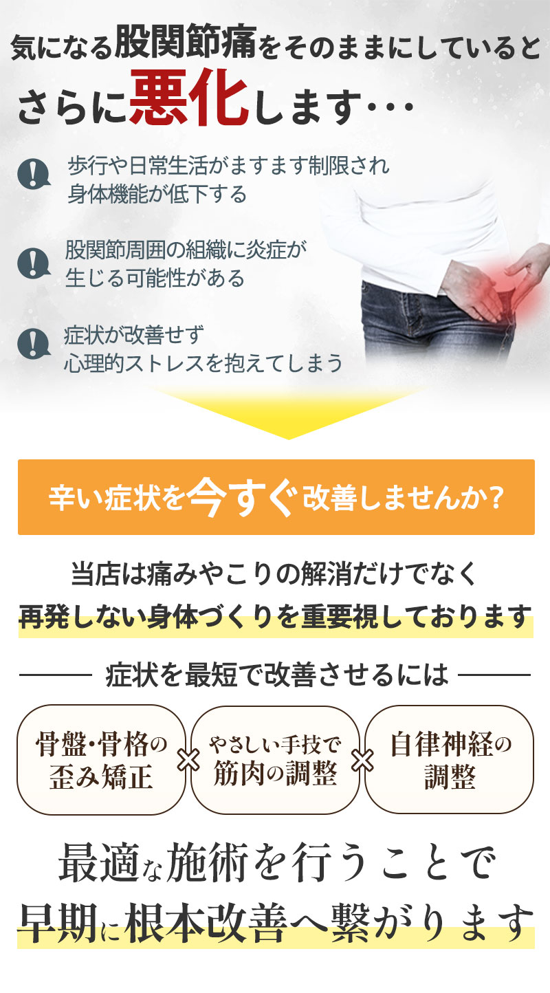 そのまま股関節痛
